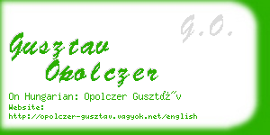 gusztav opolczer business card